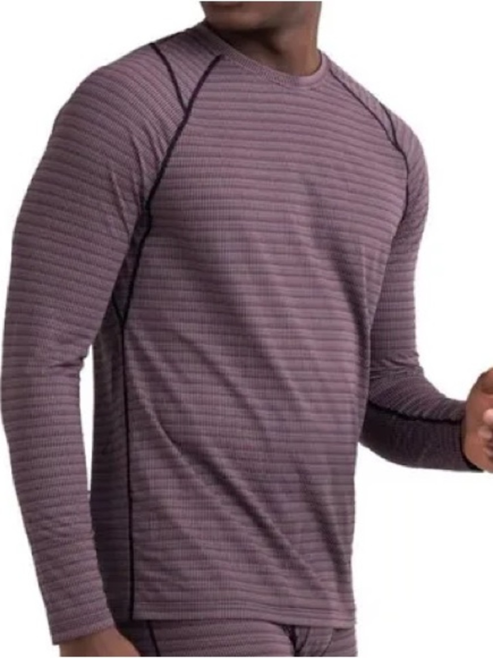 Saxx Men’s Quest QDM LS Crew Wilderness Stripe Top Size M